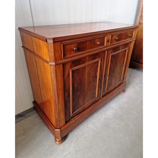 Biedermeier Style Cabinet in Mahogany, 1860s For Sale - Image 5 of 6