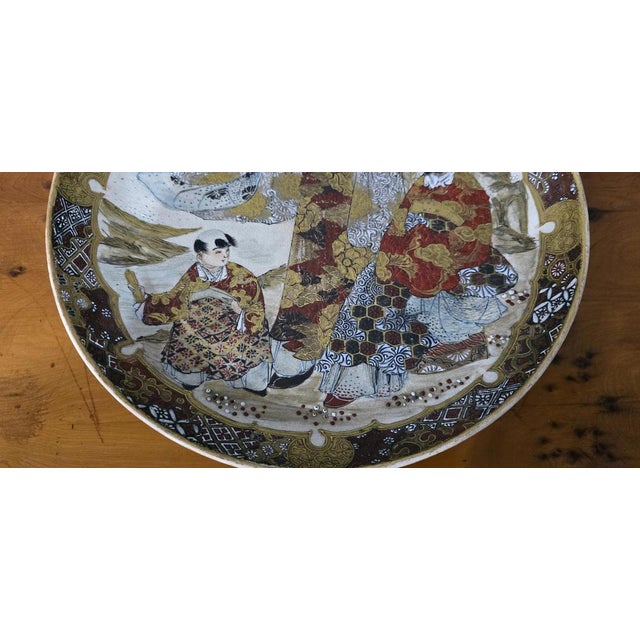 Satsuma Ceramic Charger, Japan For Sale - Image 4 of 6