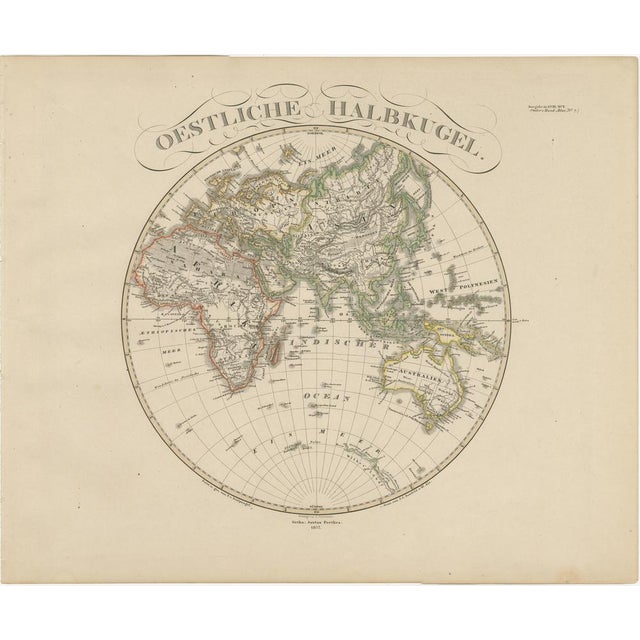 Western & Eastern Hemisphere Maps with World Double Hemisphere Engravings, 1857, Set of 2 For Sale - Image 3 of 17