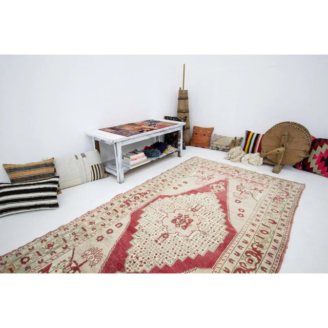 1960's Turkish Wool Konya Rug- 4′5″ × 8′2″ For Sale In Los Angeles - Image 6 of 7