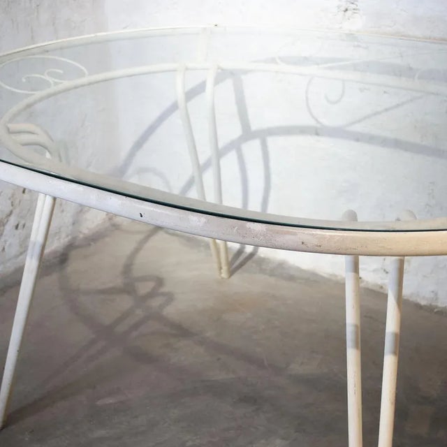Gio Ponti Oval-Shaped Garden Table in Wrought Iron by Gio Ponti, 1950s For Sale - Image 4 of 8
