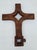 Antique Vintage Wooden Decorative Cross Crucifix With Metal Clamp For Sale - Image 11 of 11