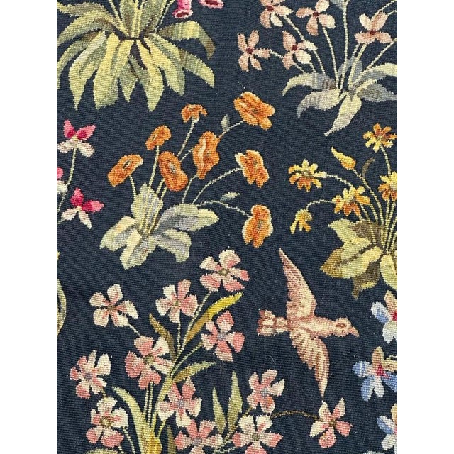 Mid-Century French Aubusson Tapestry Mille Fleurs, 1920s For Sale - Image 14 of 18