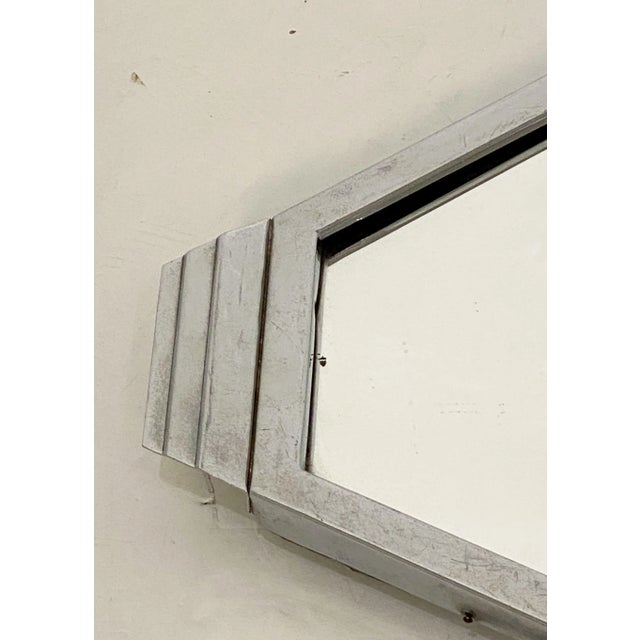 Chrome Art Deco Octagonal Mirrored Glass Tray With Chrome Surround From England For Sale - Image 8 of 10