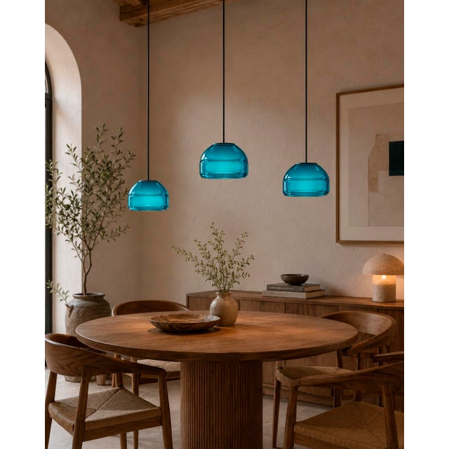 Emerald Blown Glass Pendant Light by Artem Zakharchenko-Halytskyi For Sale - Image 4 of 5