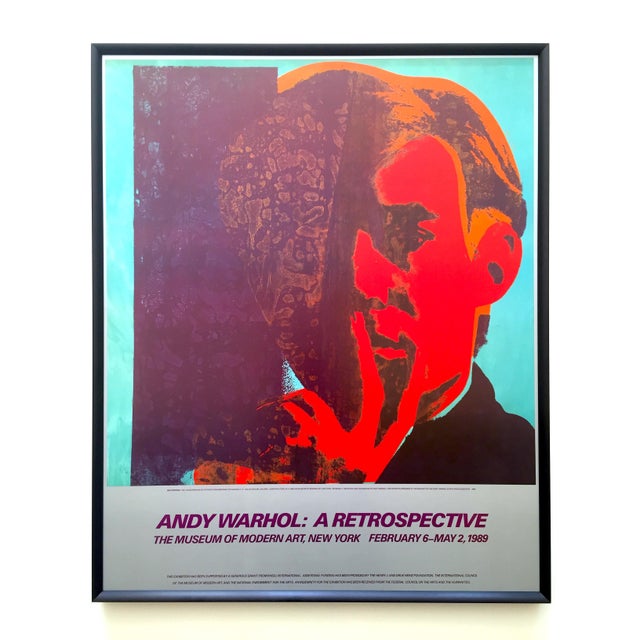 Andy Warhol Estate Vintage 1989 Moma Exhibition Lithograph