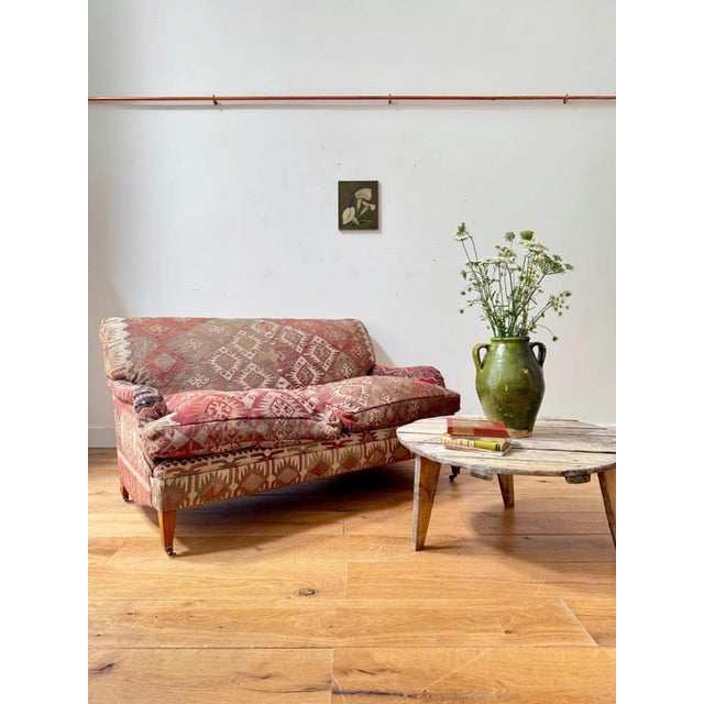 Antique Kilim Covered Two-Seater Sofa For Sale - Image 9 of 9