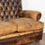 Mid 20th Century Vintage Brown Leather Three Seat Chesterfield Sofa For Sale - Image 10 of 14