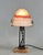 Pierre Maynadier & Lorrain Daum A wonderful French art deco lamp in wrought iron and marble made by Pierre Maynadier made...