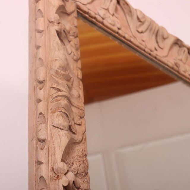 Italian Wall Mirror in Walnut, 1890s For Sale - Image 9 of 10
