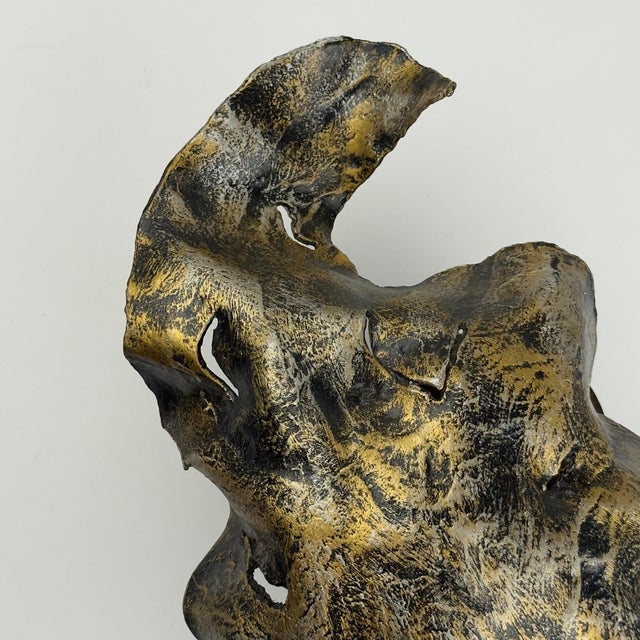 Vintage Italian Brutalist Metal Wall Lamp by Salvino Marsura, 1970s For Sale - Image 15 of 18