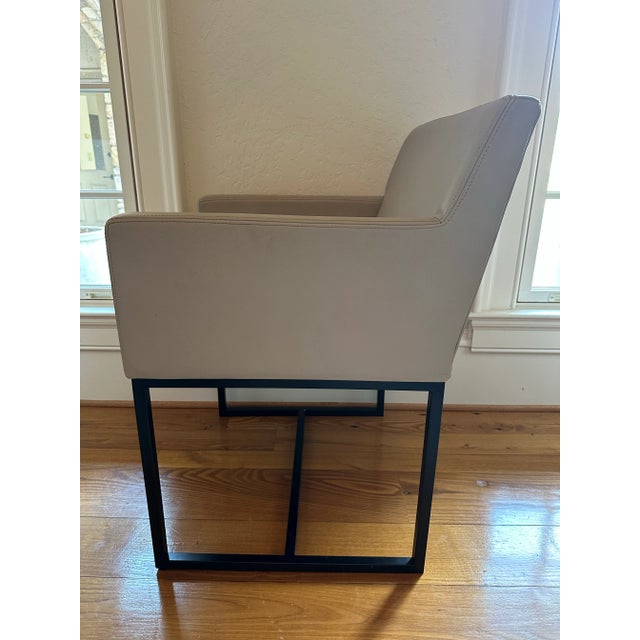 Rh Emery Track Arm Leather Dining Chair For Sale In Atlanta - Image 6 of 10