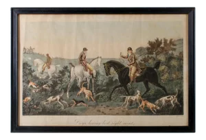 Mid 19th Century "Dogs Having Lost Right Scent" Engraving by Carle Vernet