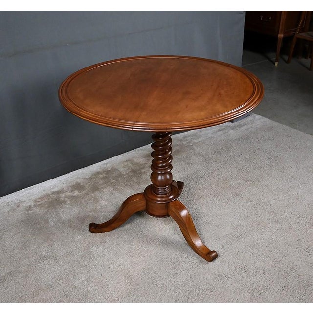 Mid-19th Century Louis Philippe Mahogany Tilting Table For Sale - Image 3 of 17