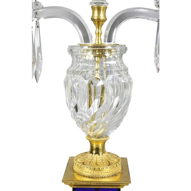 Early 19th Century Regency Cut-Glass & Gilt Bronze Candelabra, Attributed to Parker & Perry - a Pair For Sale - Image 5 of 11