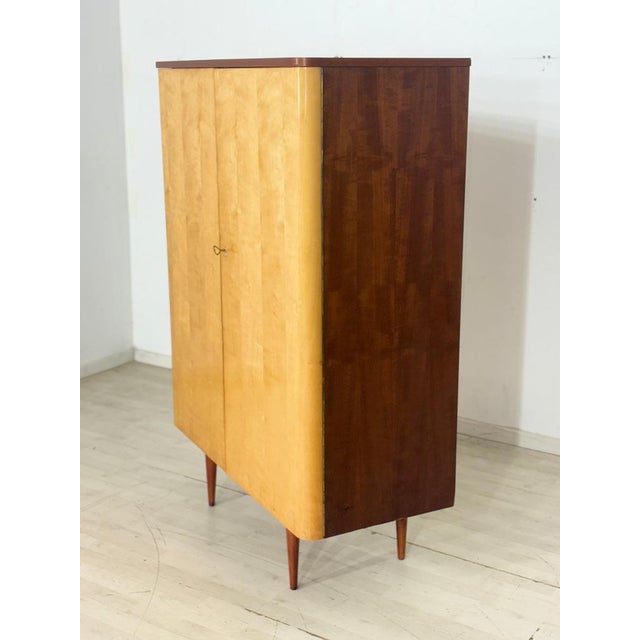 Wood Stylish Mid-Century Wardrobe / 1960s Linen Closet / Vintage Wardrobe For Sale - Image 7 of 11