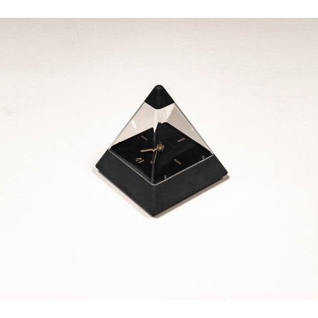 Metal Pyramid Clock by Hidekatsu Nomizu for Tochigi Tokei, 1989 For Sale - Image 7 of 18