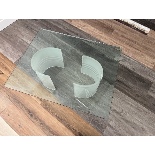 Glass Modern Glass and Lucite Cocktail Table For Sale - Image 7 of 9