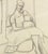 Cubist Woman Study Black Pencil Drawing by Wouyart, Circa 1930 For Sale - Image 15 of 16