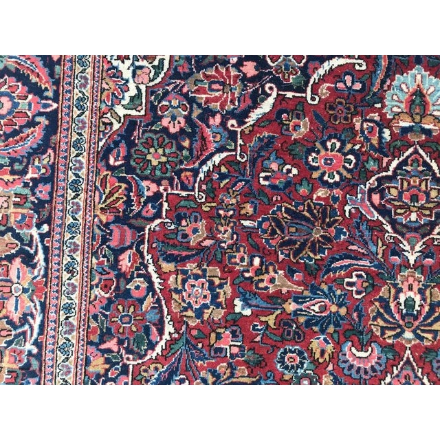 Textile Mid-20th Century Kashan Rug For Sale - Image 7 of 16