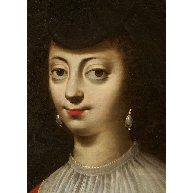 Pr. 17th C. European Pendant Portraits, Gustavus Adolphus & Maria Eleonora For Sale - Image 9 of 12