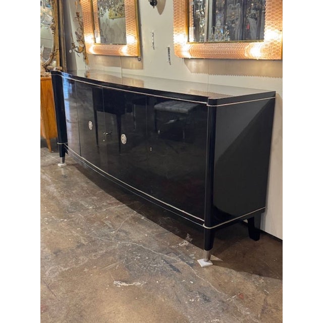 Art Deco MId 20th Century Art Deco Style Side Board by De Coene Freres of Belgium For Sale - Image 3 of 4