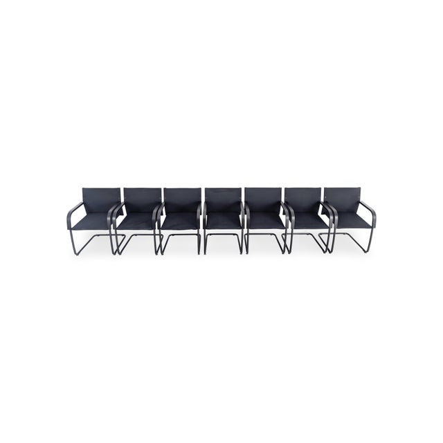 We are offering a beautiful set of seven Vitra cantilever chairs in black for sale. Designed by Antonio Citterio, these...