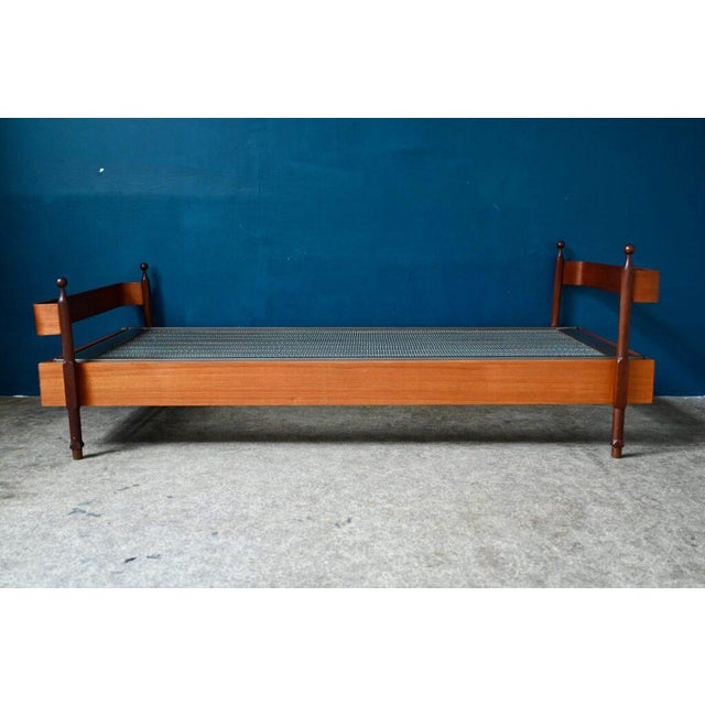 Mid-Century Modern Teak Single Bed attributed to Fratelli Proserpio, 1960s For Sale - Image 12 of 12