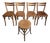 Vintage Baumann Bistro Chairs and Ottoman, France, 1950s, Set of 5 For Sale