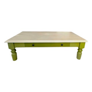 Pottery Barn Brand Coastal Large Coffee Table For Sale