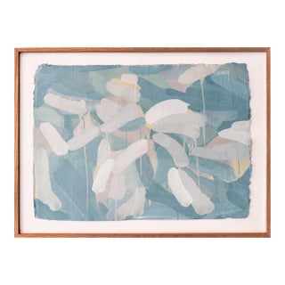 Late 20th Century Carol Cohen Hamoy Abstract Gouache Painting, Handmade Paper For Sale
