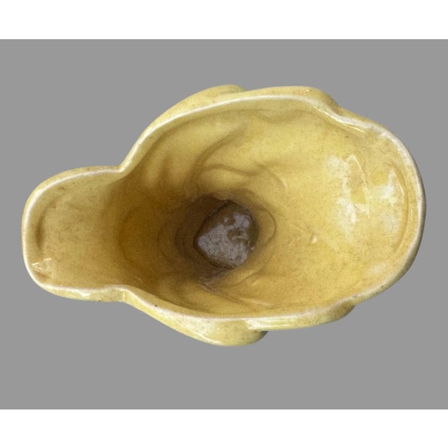 Art Deco Vintage Signed McCoy Figural Swan 9” Yellow Art Pottery Vase For Sale - Image 3 of 8