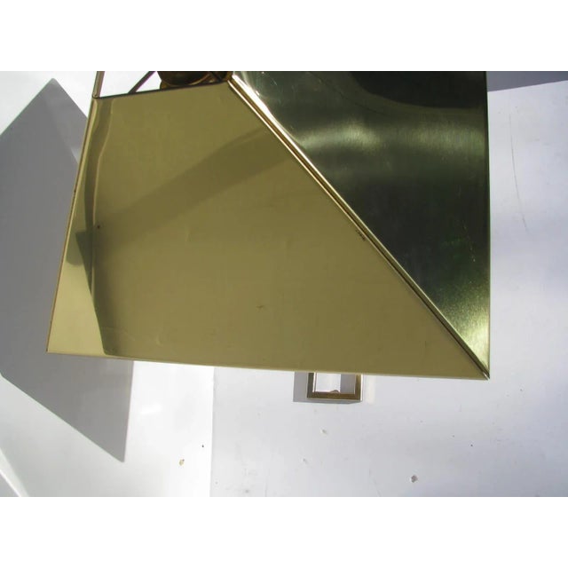 Curtis Jere 1970s C. Curtis Jere Vintage Brass Table Lamp With Shade For Sale - Image 4 of 6