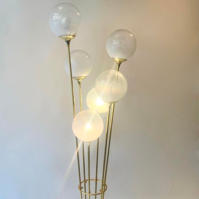 Alberello Floor Lamp in Brass and Glass from Stilnovo, Italy, 1960s For Sale - Image 12 of 13