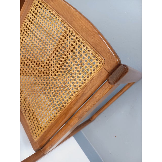 Vintage Sleigh Chairs in Beech and Cane, 1970s, Set of 2 For Sale - Image 11 of 18