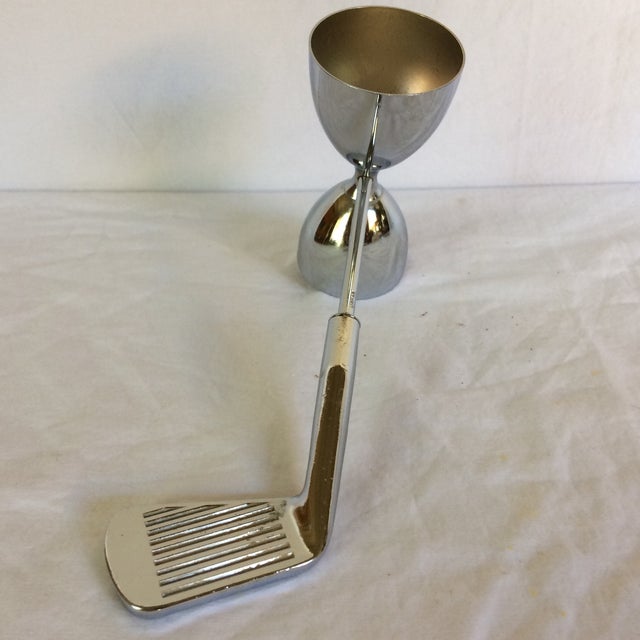 MidCentury Modern Chrome Over Brass Golf Club Jigger Chairish