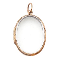 Oval Photo Locket in Gold For Sale