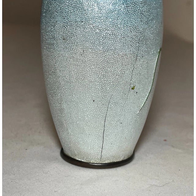 Antique 19th Century Japanese Meiji Miniature Foil Enamel Signed Bronze Vase Urn For Sale - Image 13 of 13