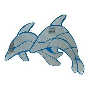 Vintage Monumental Coastal Twin Dolphin Wall Mirror