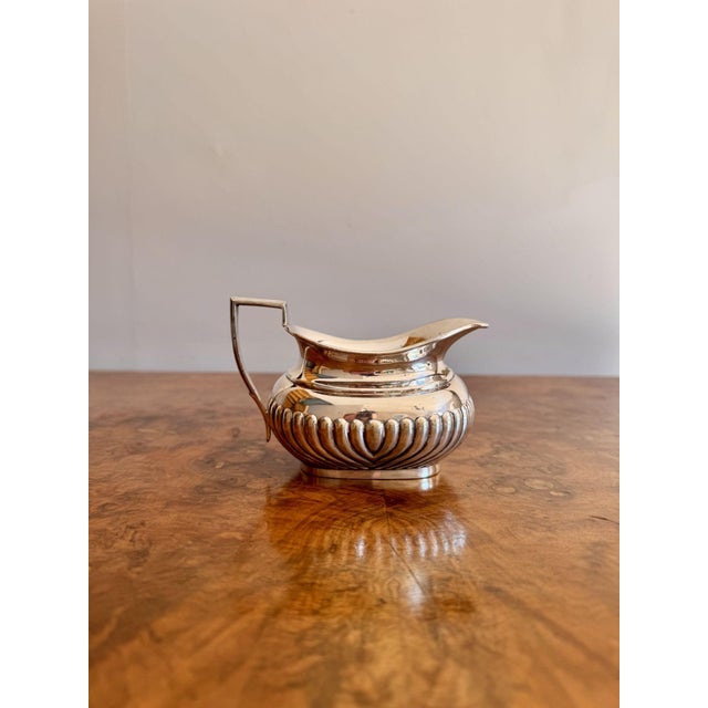 Antique Edwardian Silver Plate Tea Set, 1900, Set of 3 For Sale - Image 3 of 6