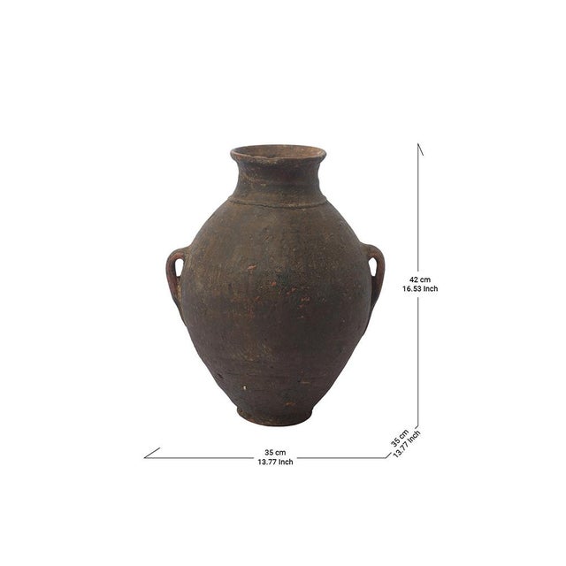 Tribal Early 20th Century Antique Berber Unglazed Clay Storage Jar, Morocco For Sale - Image 3 of 5