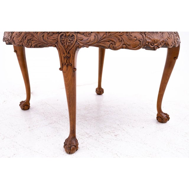 Brown Carved Table, Western Europe, 1910 For Sale - Image 8 of 9