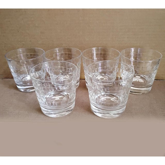 American Antique Hampton by Imperial Glass Set 6 Vintage Crystal Tumbler Glasses For Sale - Image 3 of 4