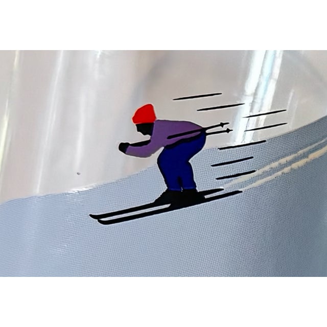 Vintage Italian Alpine Skier Highball Cocktail Glasses — Set of 4 For Sale - Image 11 of 14