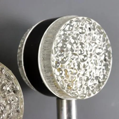 Vintage Wall Lamps in Aluminium, Metal and Glass, 1960s, Set of 2 For Sale - Image 5 of 7