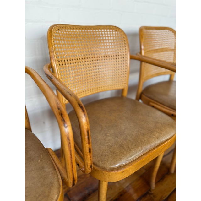 Mid 20th Century Set of 3 Bentwood Thonet 811 Prague-Style Armchairs - Made in Poland For Sale - Image 6 of 10
