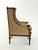 Vintage French Louis XVI-Style Bergère Armchair in Camel Velvet For Sale - Image 4 of 12