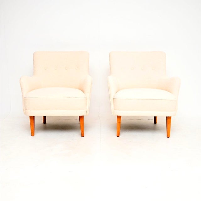 Mid-Century Modern Vintage Swedish Lounge Chairs, 1950s, Set of 2 For Sale - Image 3 of 8