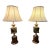 Late 20th Century Frederick Cooper Brass, Glass & Wood Nautical Lantern Table Lamps - a Pair For Sale