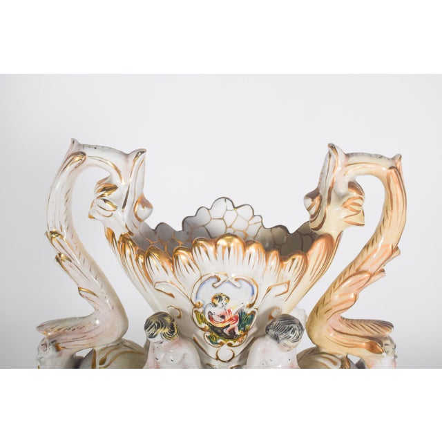 Amphora Shaped Polychrome Pottery Jar, 1950s For Sale - Image 6 of 13